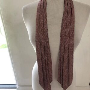 Elegant Burgundy Patterned Scarf